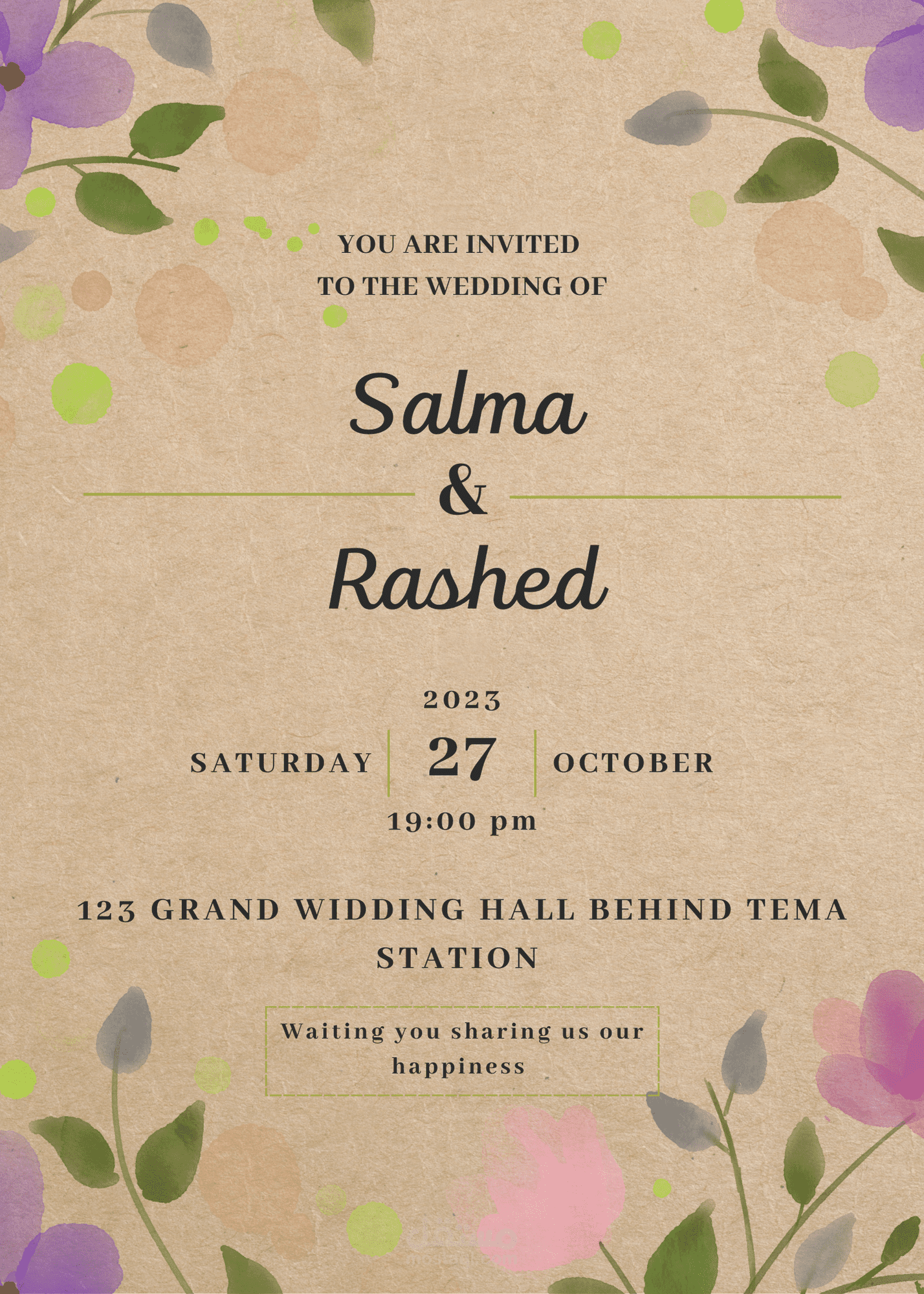 Widding invitation