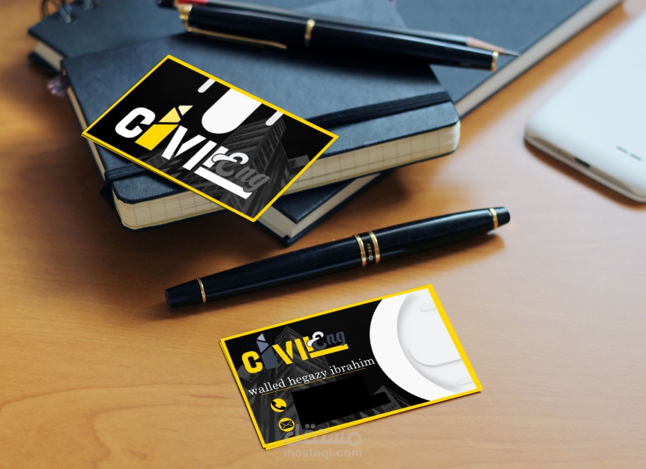business card  with a logo