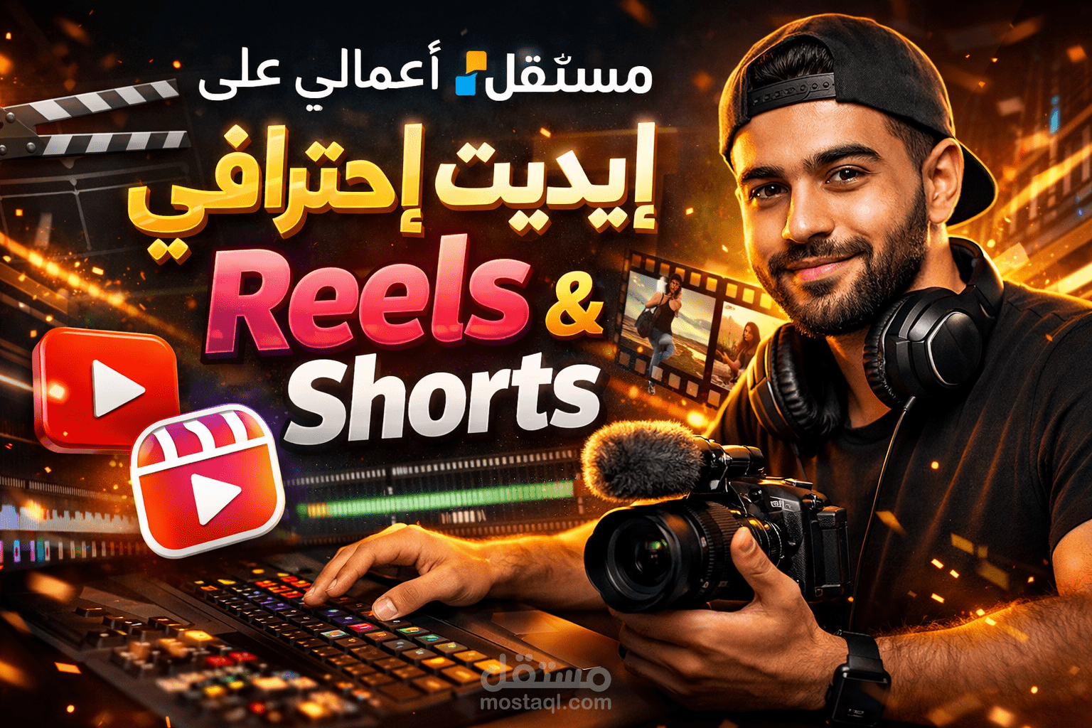 إيديت احترافي لفيديوهات Reels و Shorts