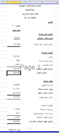 الميزانية العمومية