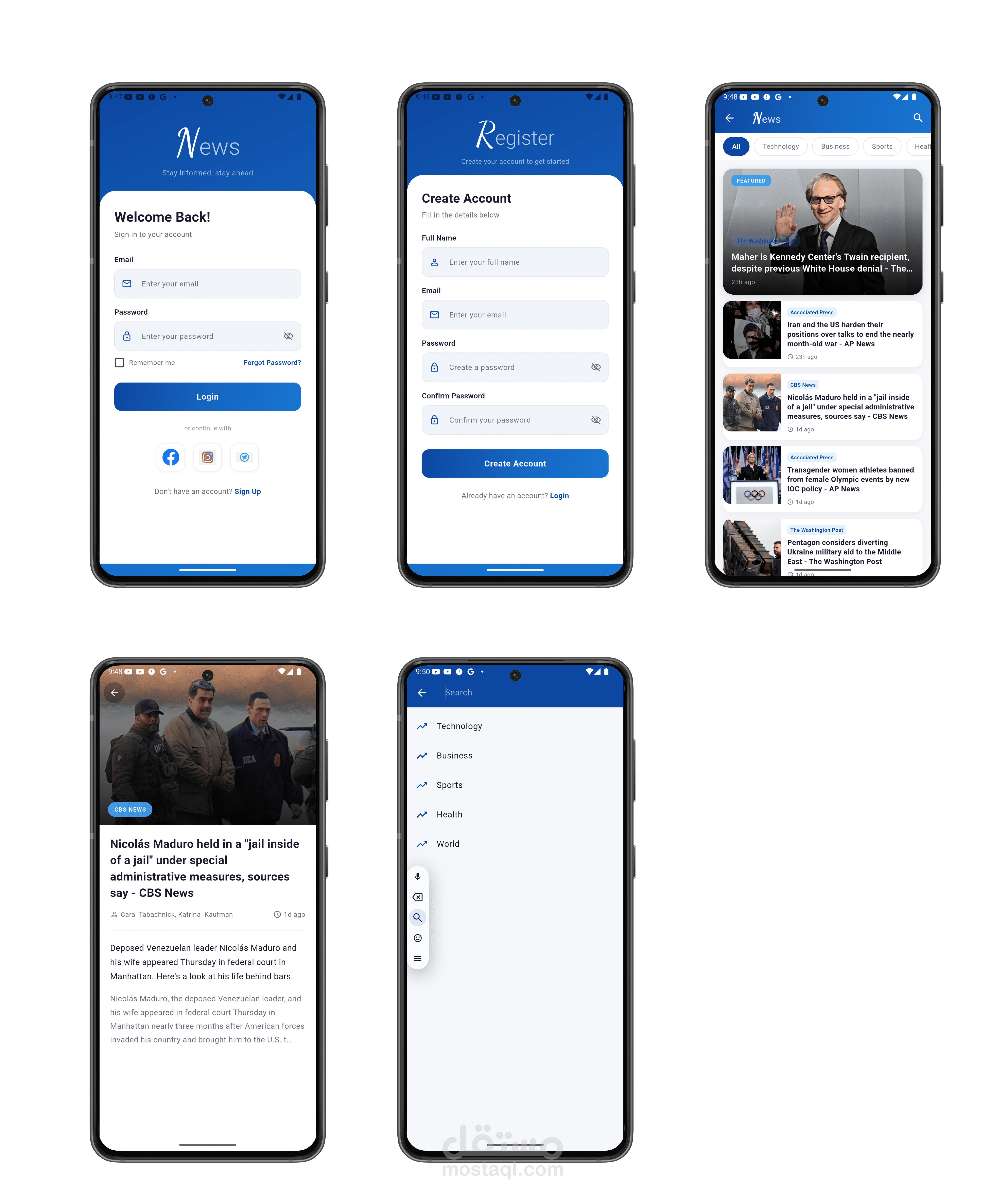 News App developed using Flutter