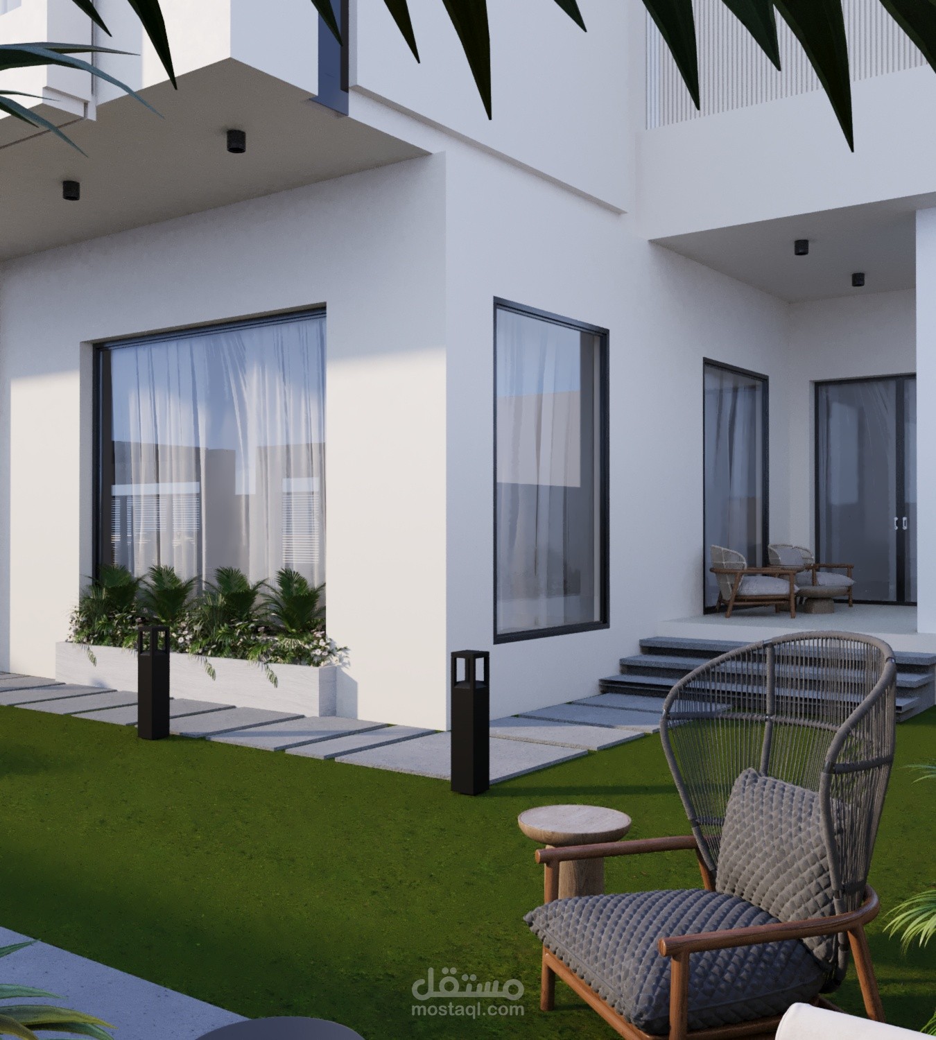 تصميم حديقة لفيلا في مسقط