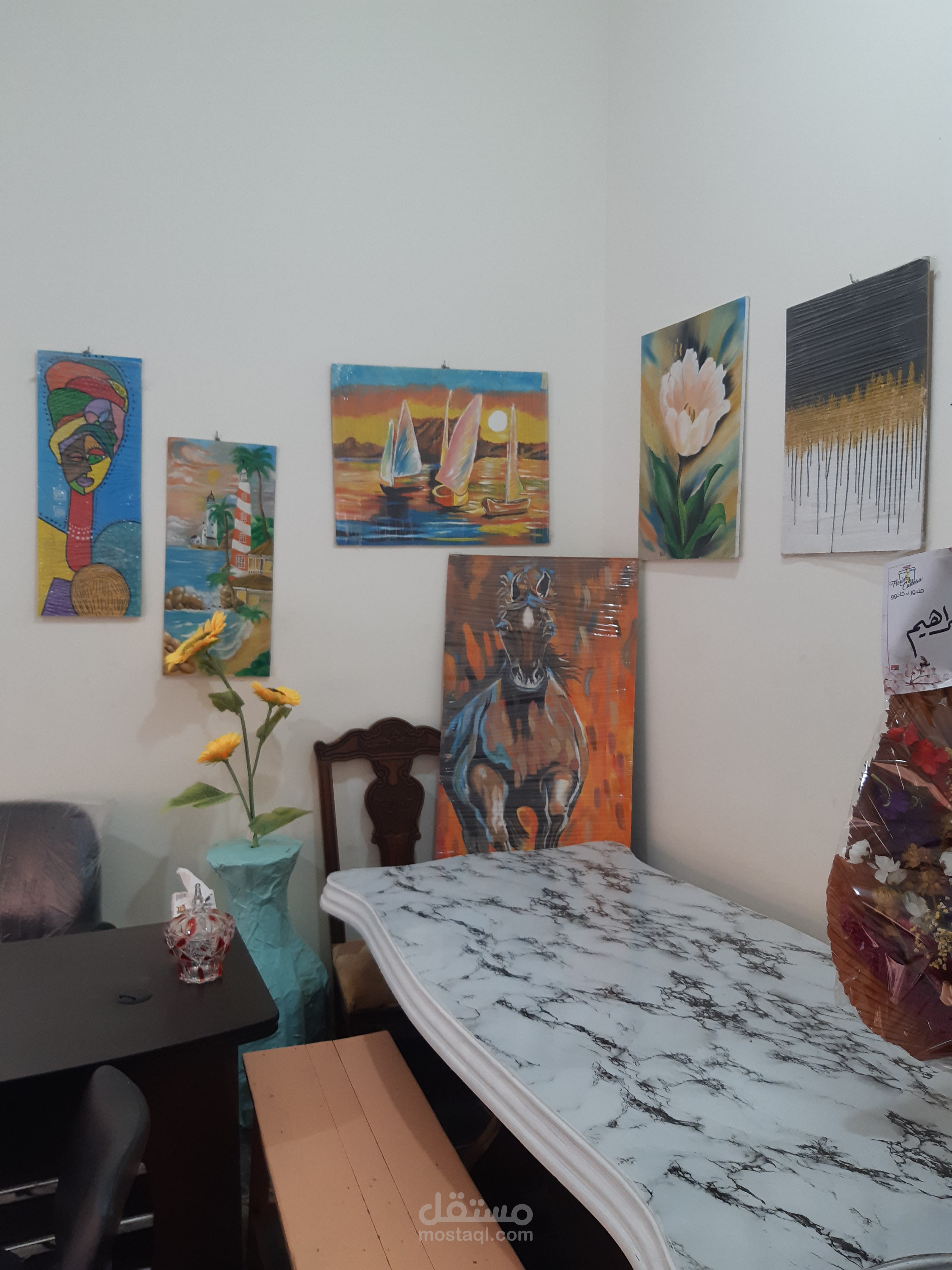 معرض لوحات مصعر في مرسمي