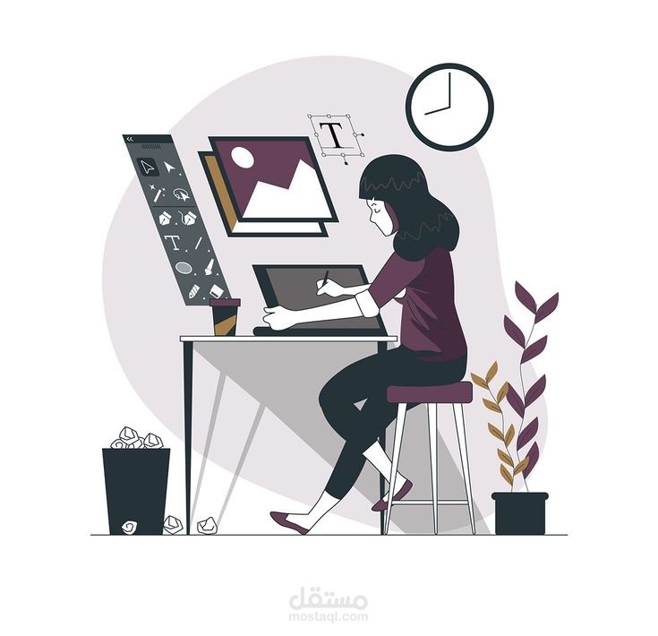 مصممة جرافيك