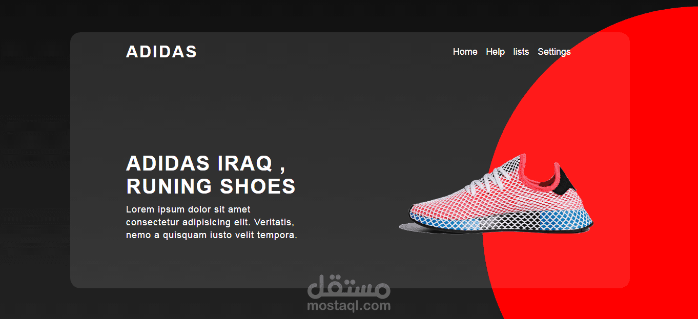 website interface
