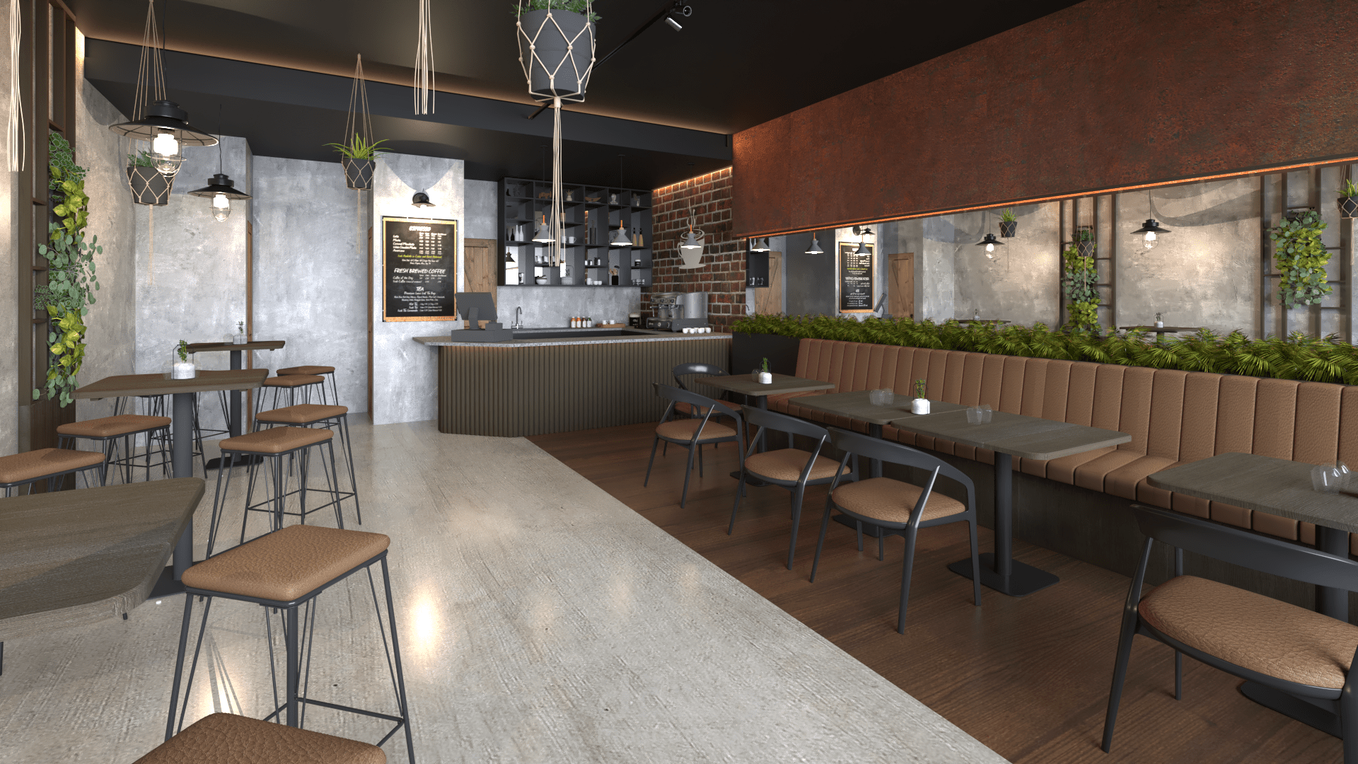 تصميم كوفي شوب - Industrial style