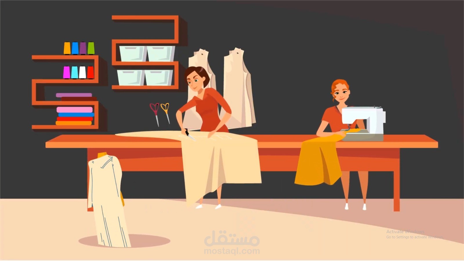 موشن جرافيك لمنصة مغزل لتصميم احدث العبايات