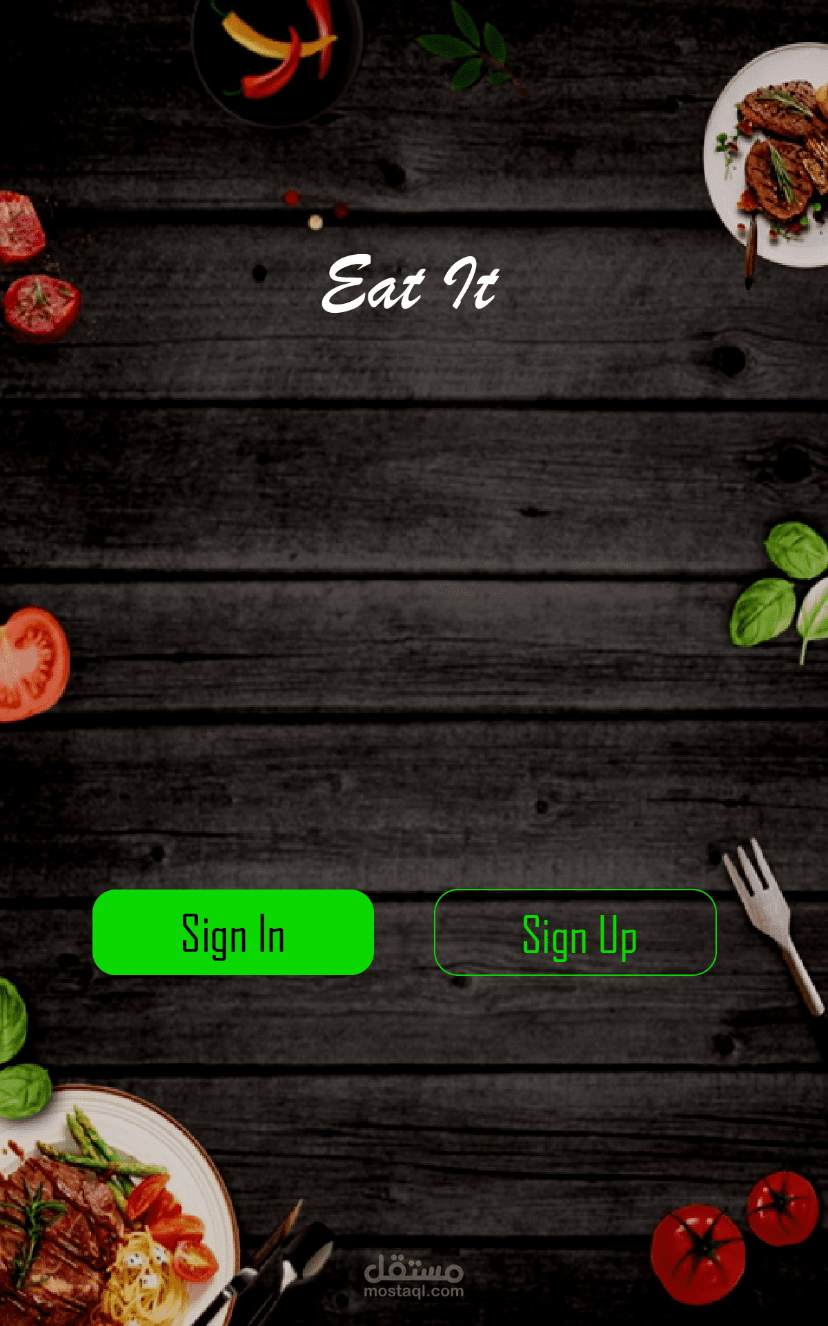 تطبيق طلب وجبات غذائية لمطعم