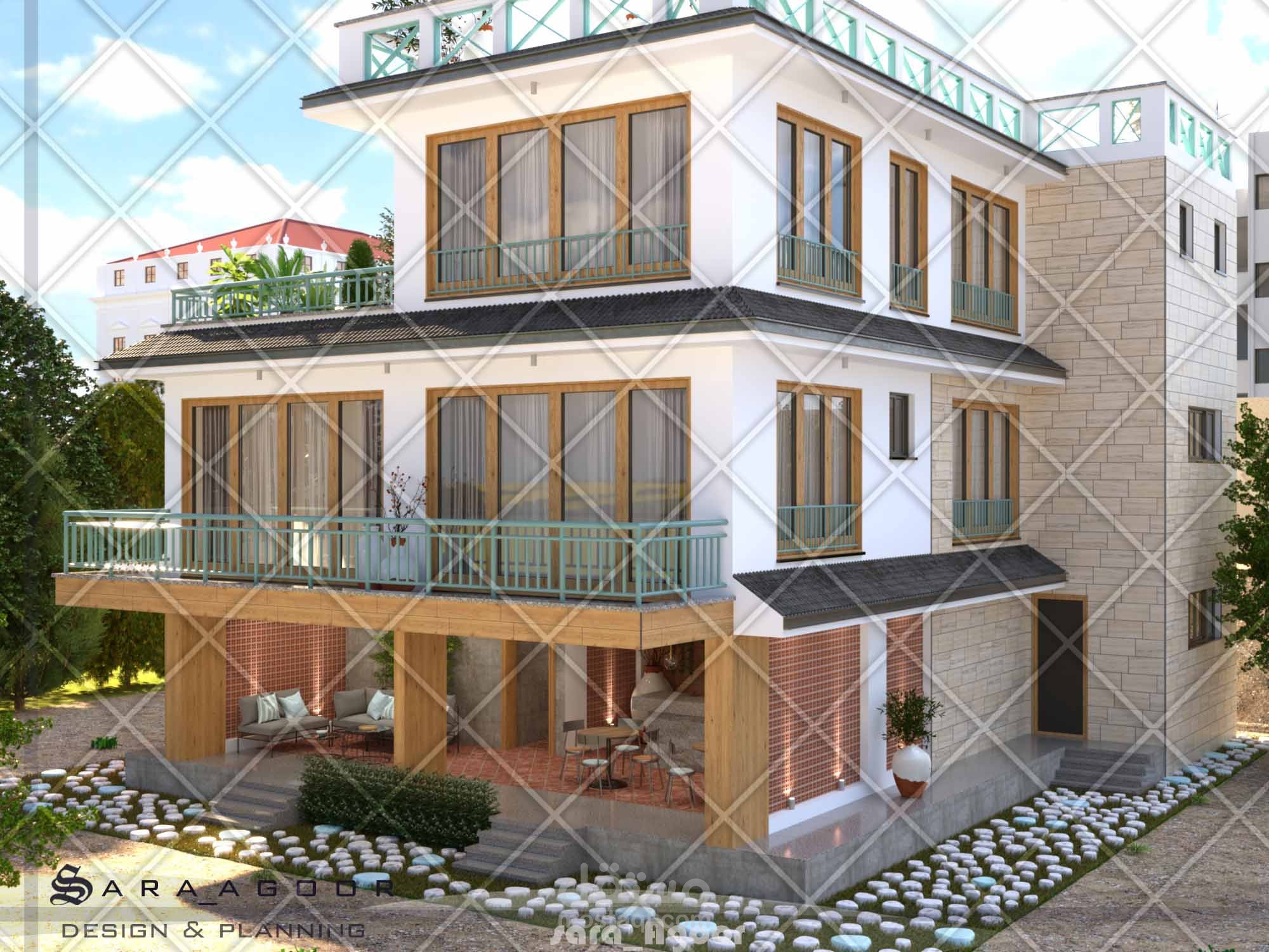 فيلا المزرعة_الطائف_تصميم خارجى