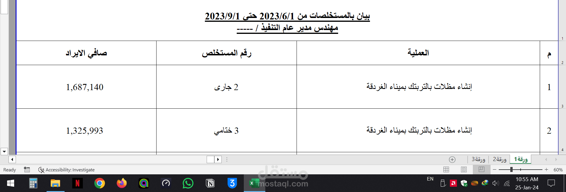 تجديد ملف شخصي بالعمل