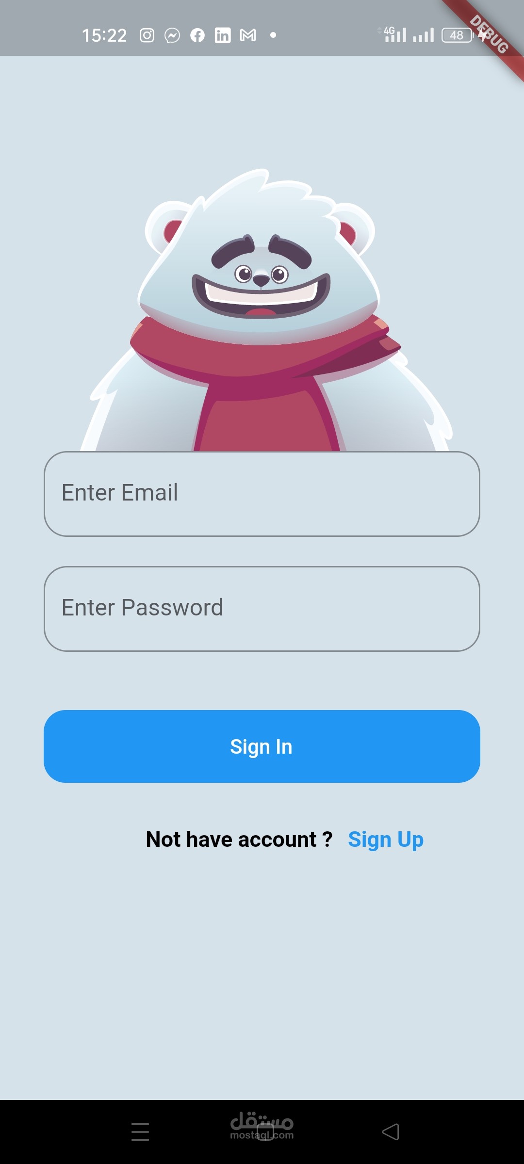 Cute and Friendly Flutter Login Page