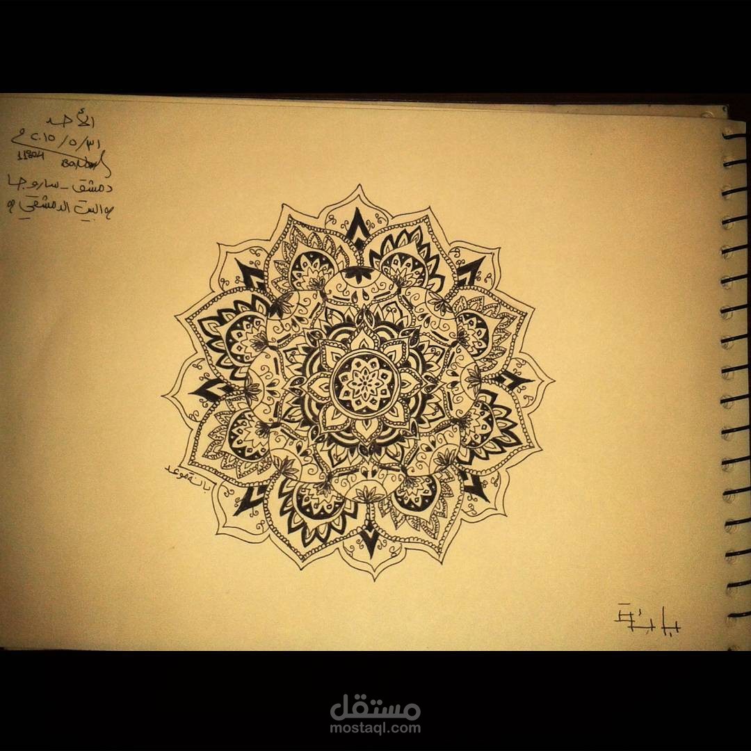 رسمي لزخارف عربية