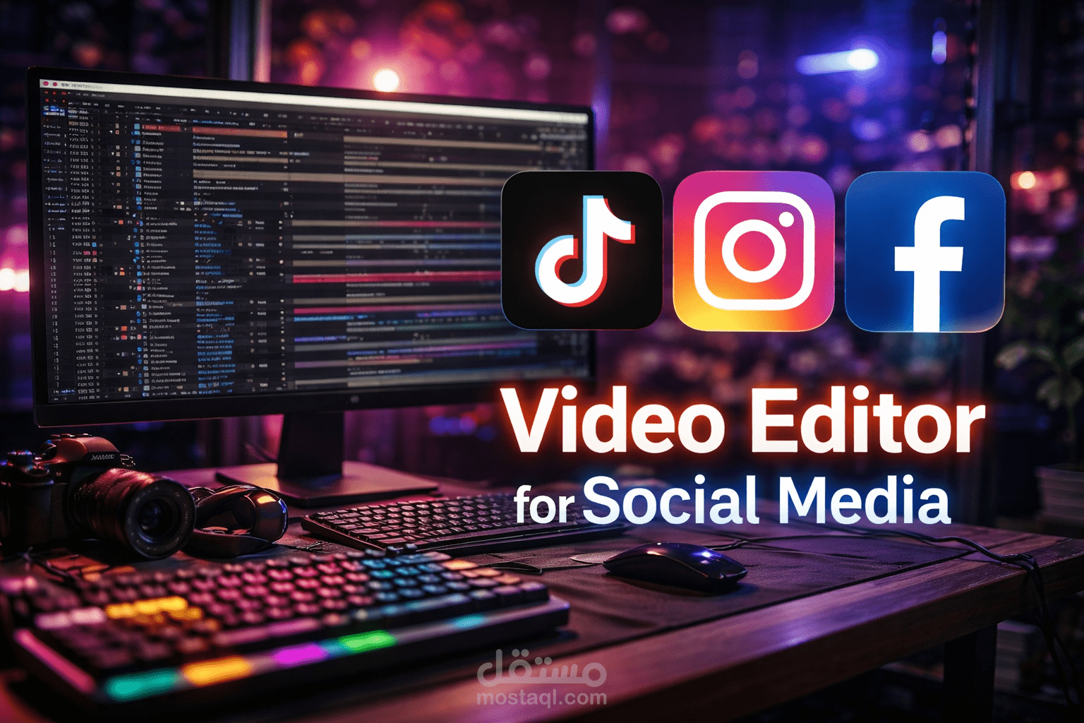Video editor for social media accounts