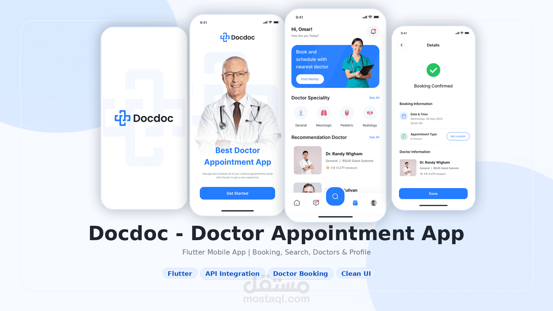 VCare- تطبيق حجز مواعيد الأطباء باستخدام Flutter