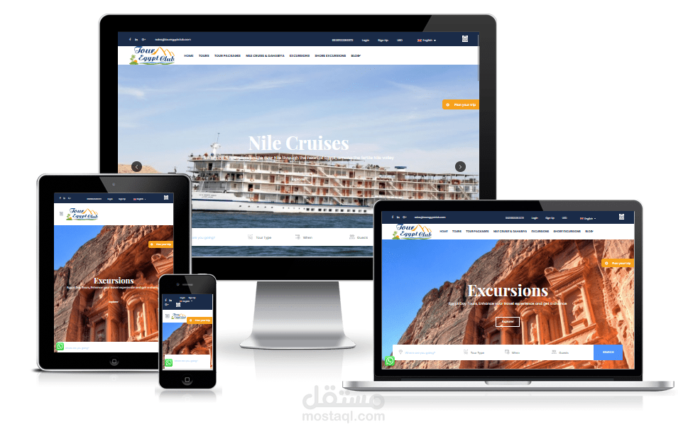 برمجة وتصميم موقع وردبريس - شركة سياحه متعدد اللغات - دمج اضافات والثيم