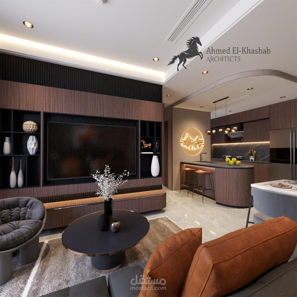 )Apartment ( Livingroom - Dinning room