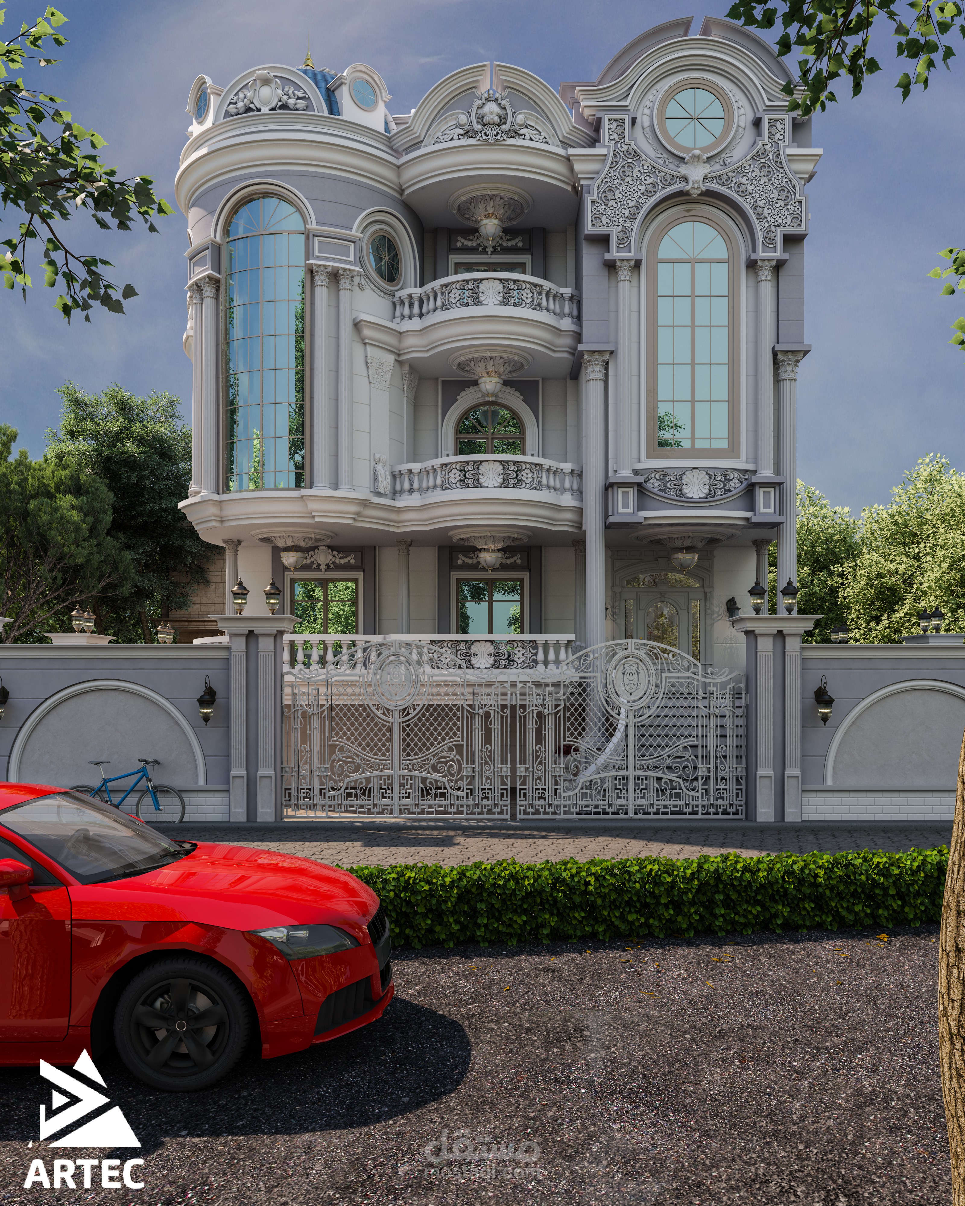 تصميم واجهه خارجية لشاليه