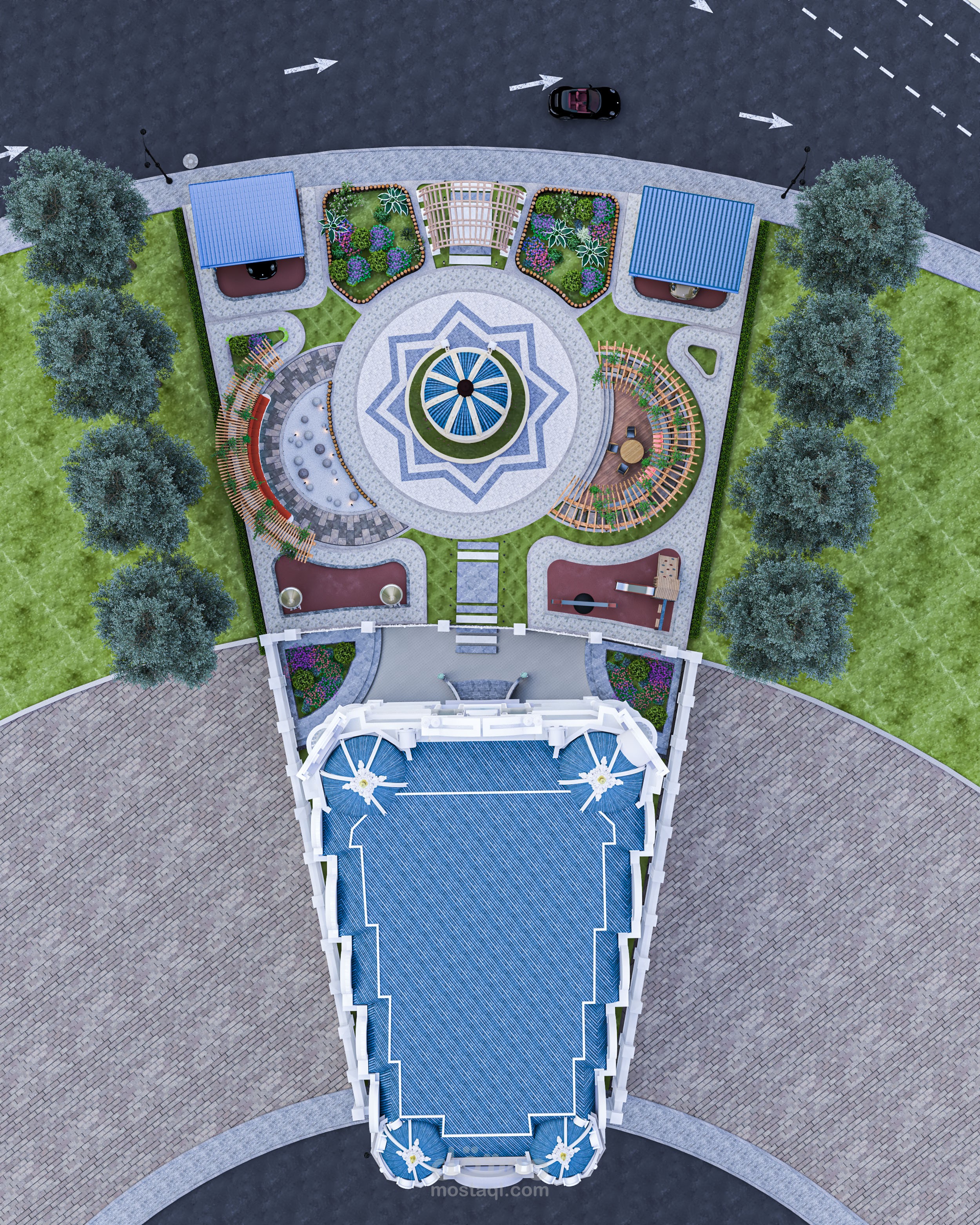 تصميم حديقة خارجية للمنزل