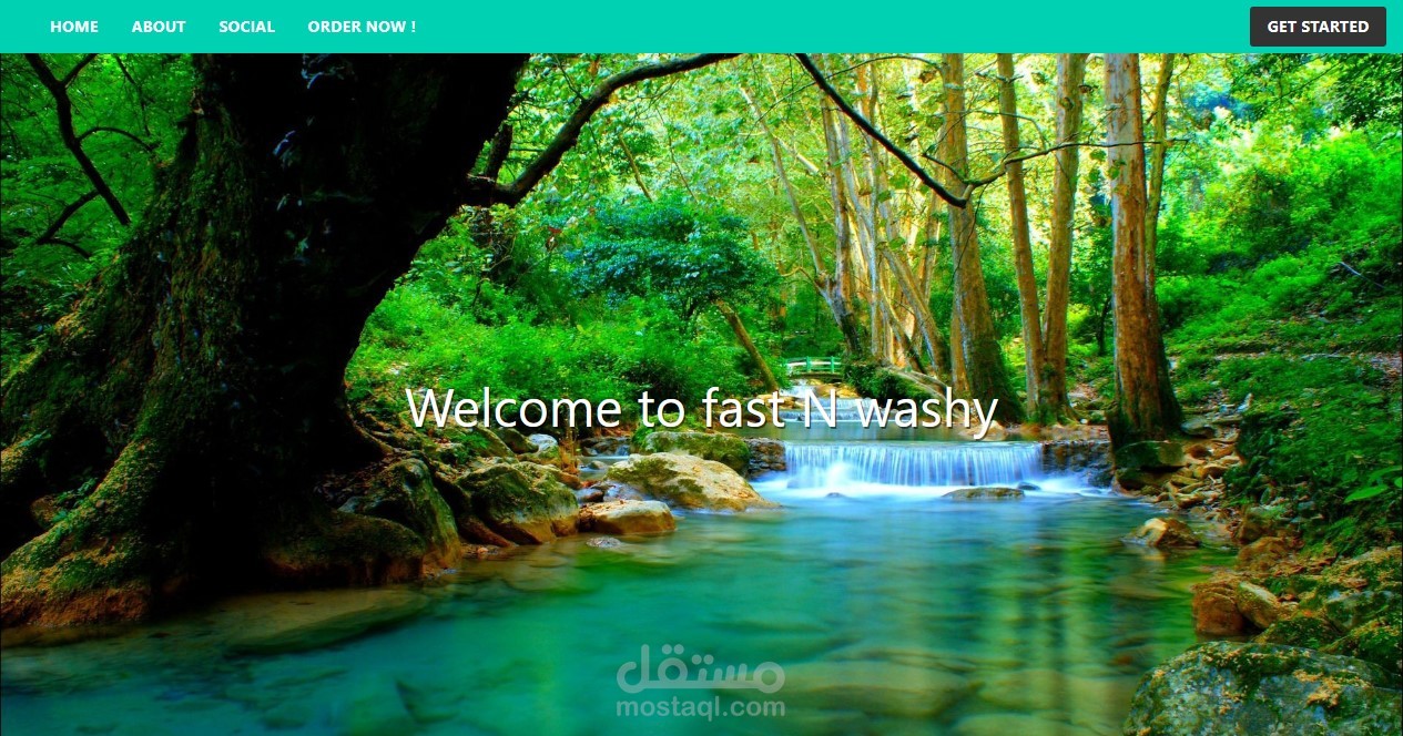 موقع بسيط لغسيل السيارات باستخدام لغة html و css