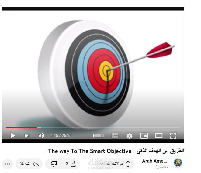 الطريق الى الهدف الذكي https://www.youtube.com/watch?v=E6Vnd63qY1s