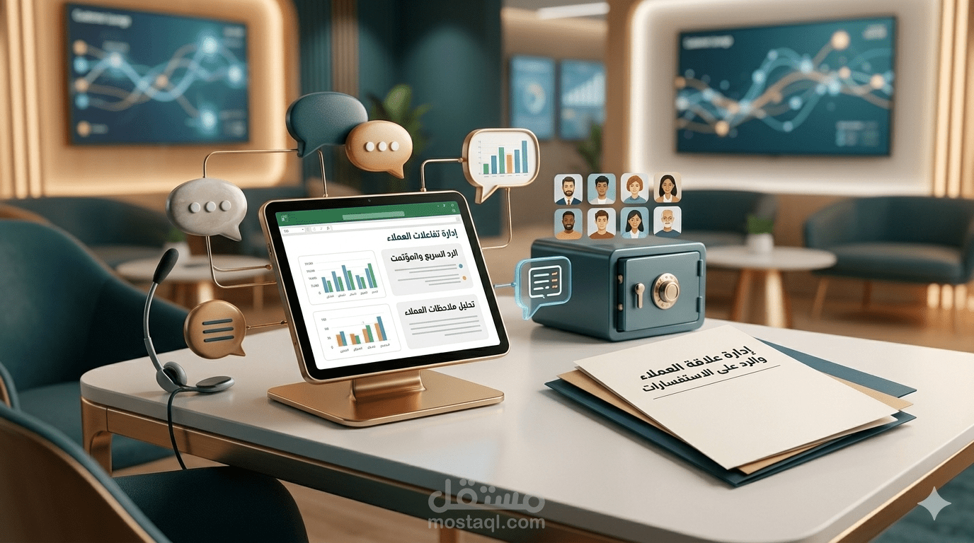 إدارة خدمة العملاء والرد الاحترافي على الاستفسارات