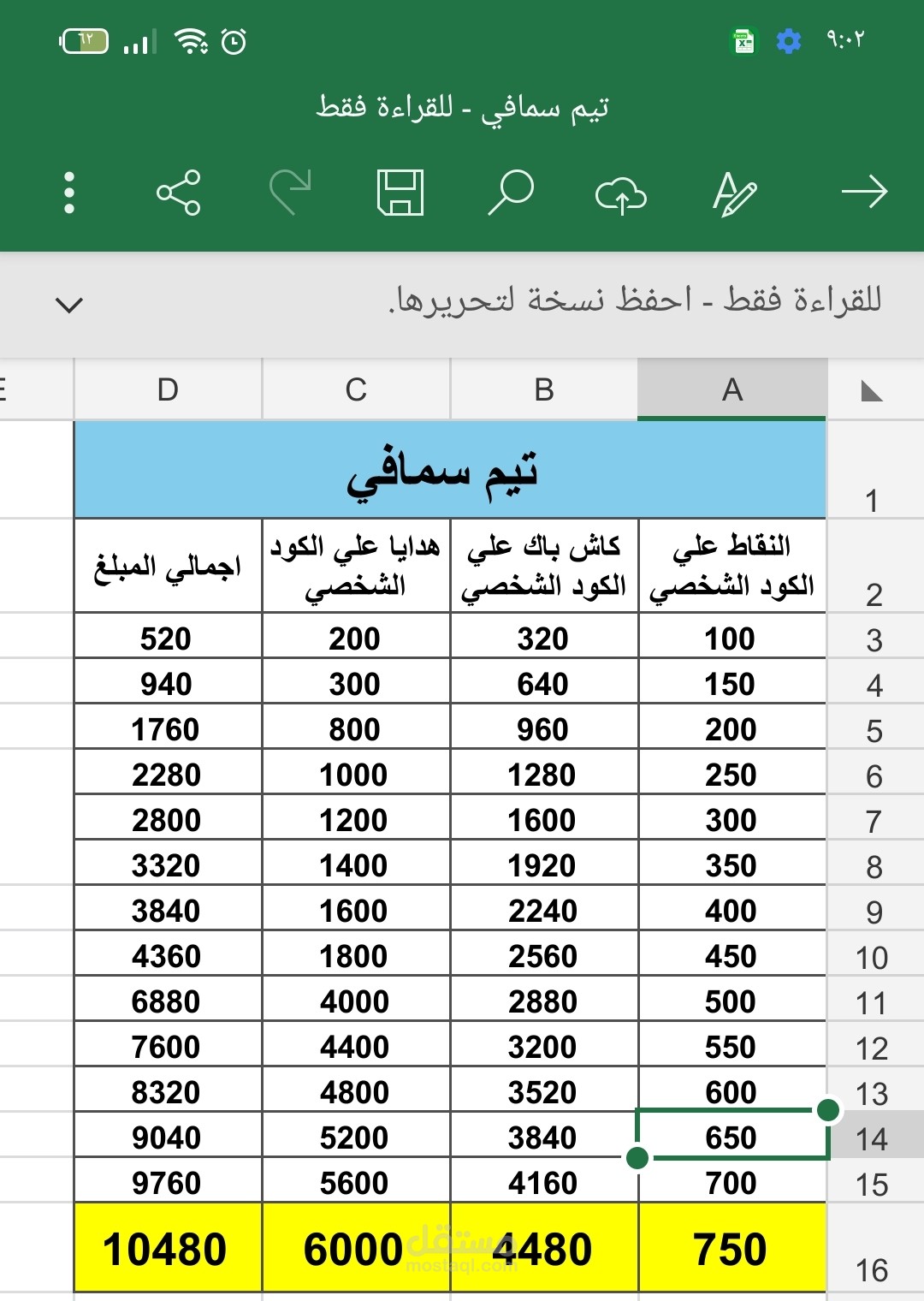 ادخال بيانات علي برنامج الاكسل