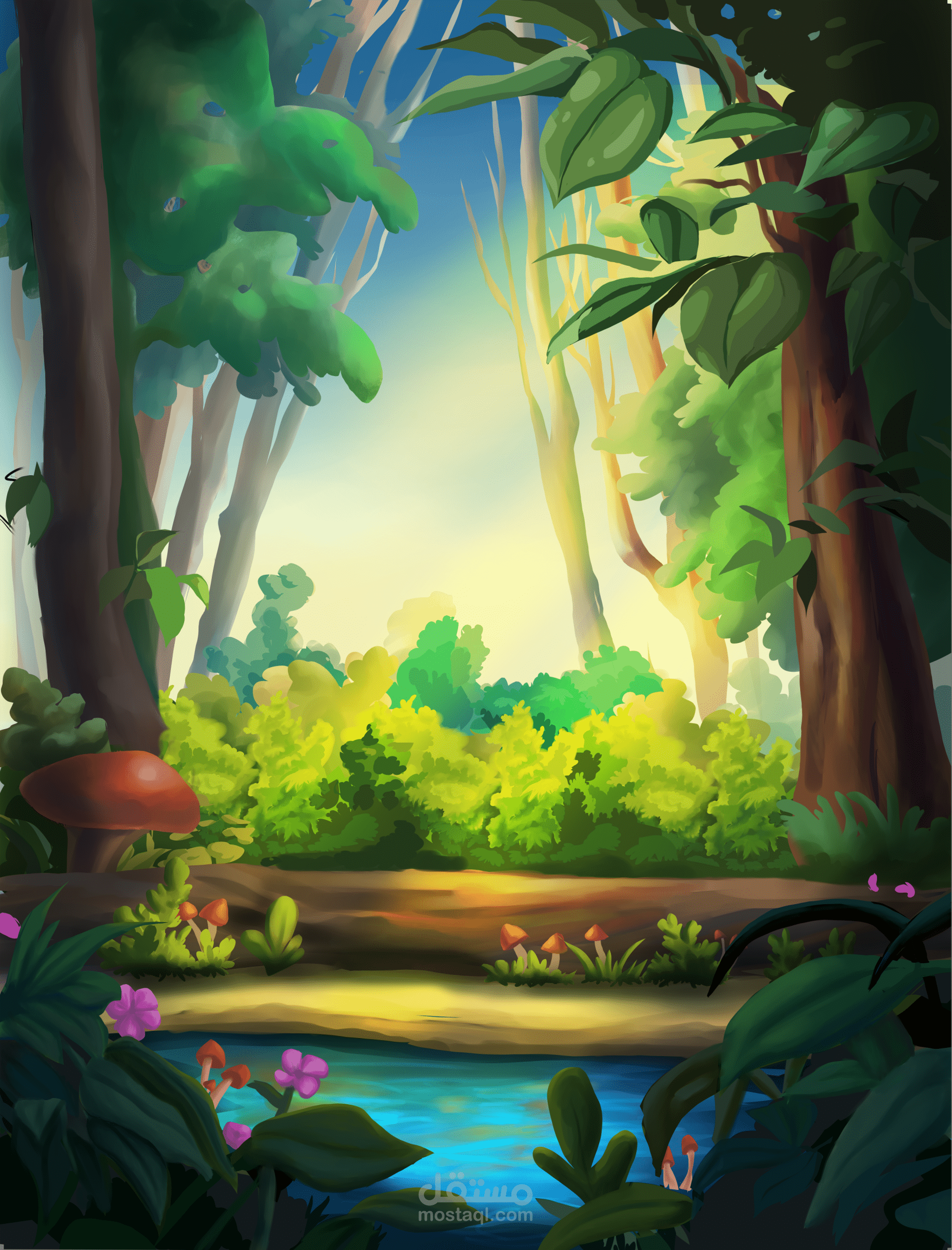 خلفية 2D ديجيتال