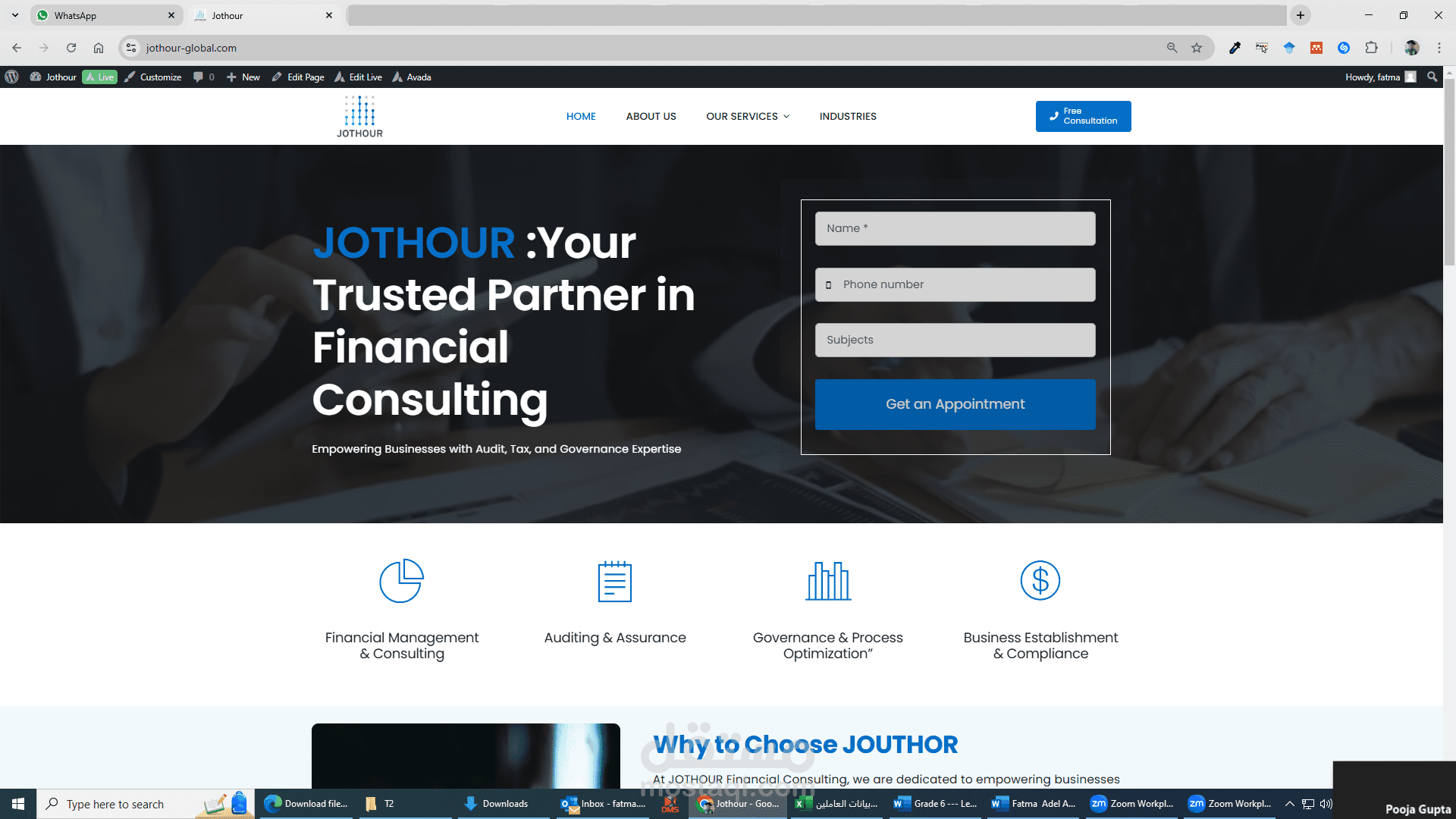 موقع لشركة استشارات مالية