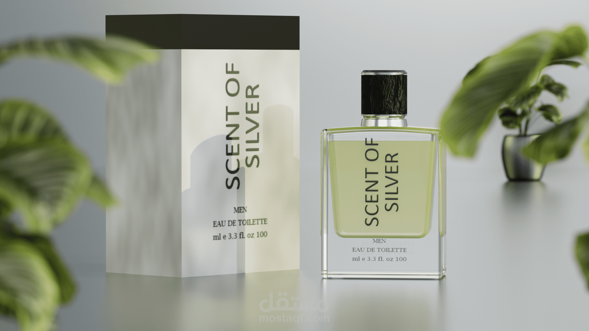 تصميم زجاجة عطر silver