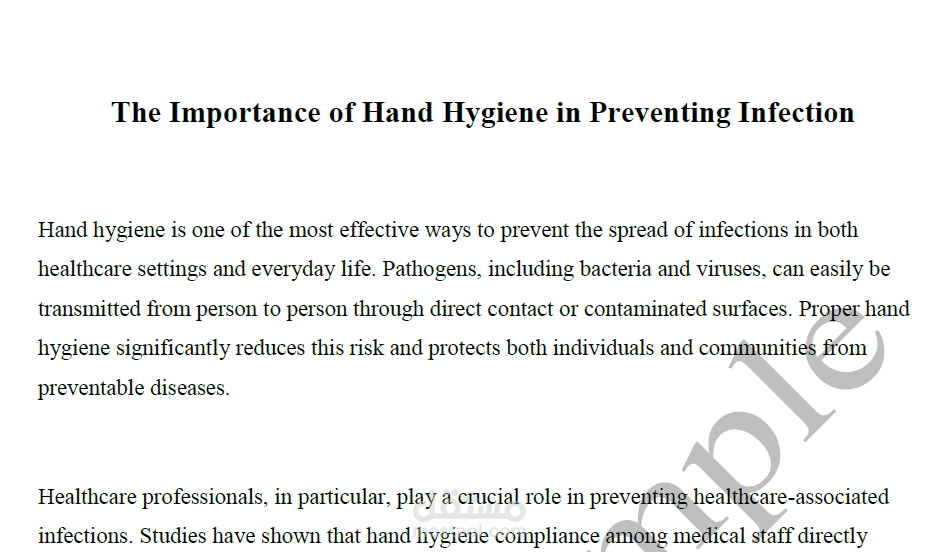 The Importance of Hand Hygiene in Preventing Infection
