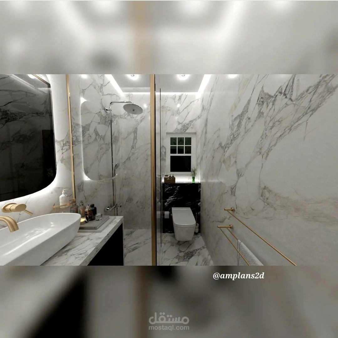 حمام ١.٧×٢.١م