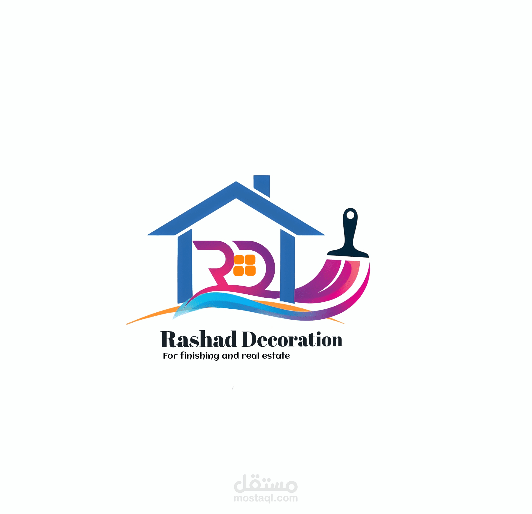 تصميم لوجو احترافي لشركه عقارات وتشتطيبات Professional logo design for a real estate company