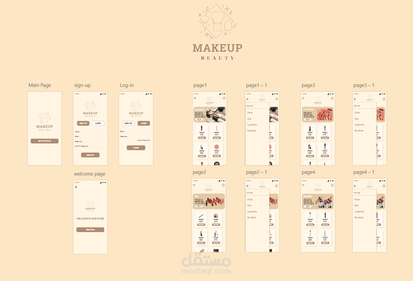Beauty app design