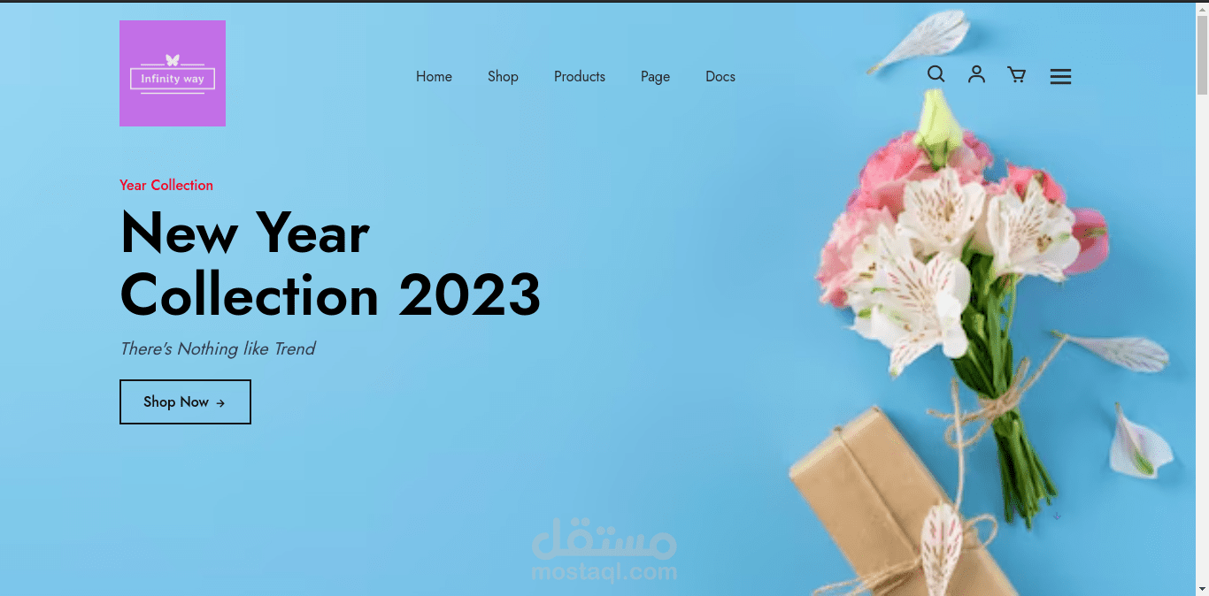 متجر الكترونى لبيع الزهور