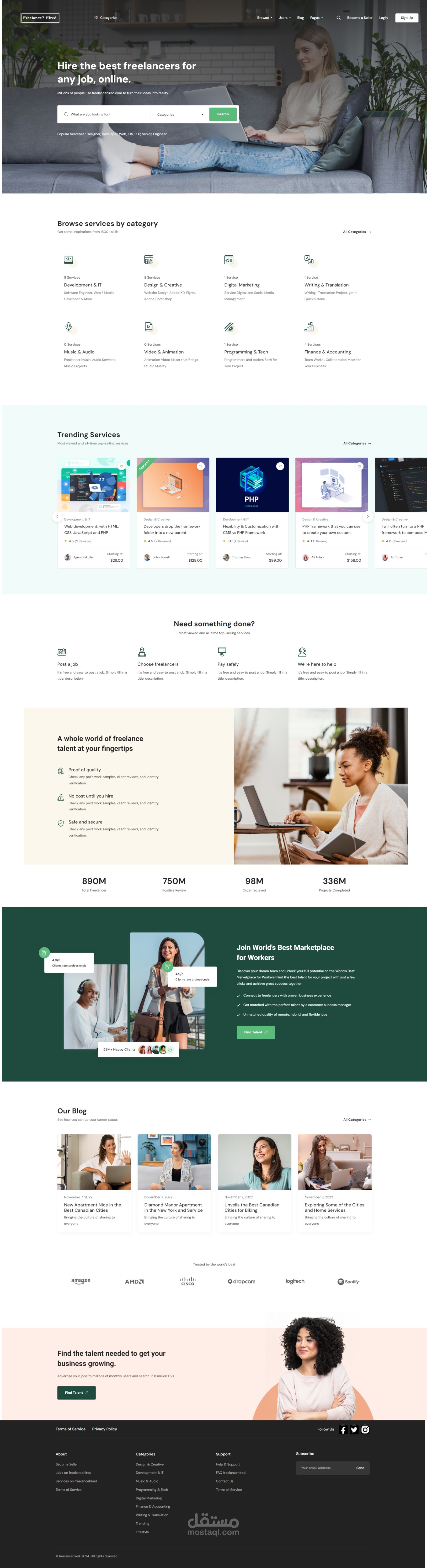 قمت ببناء منصة وسيطة بين العميل و مقدم الخدمة مثل مستقل و خمسات