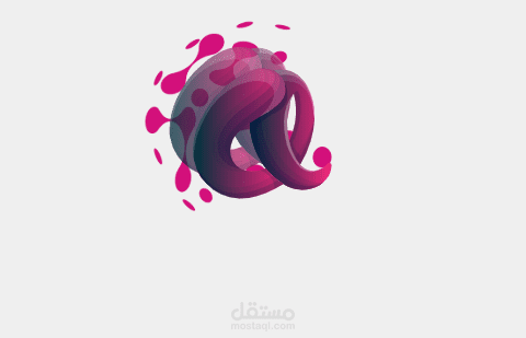 تصميم لوجو لحرف Q