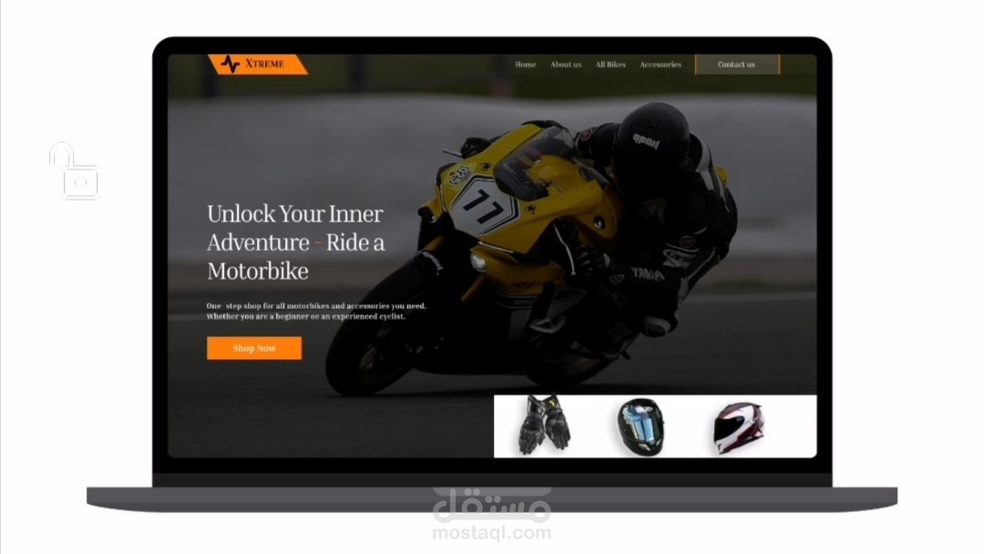 متجر لمعرض دراجات ناريه