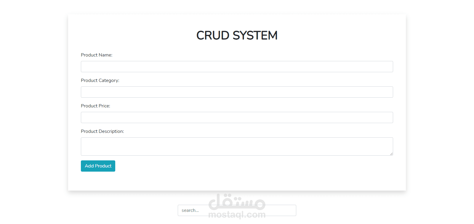 Products CRUD