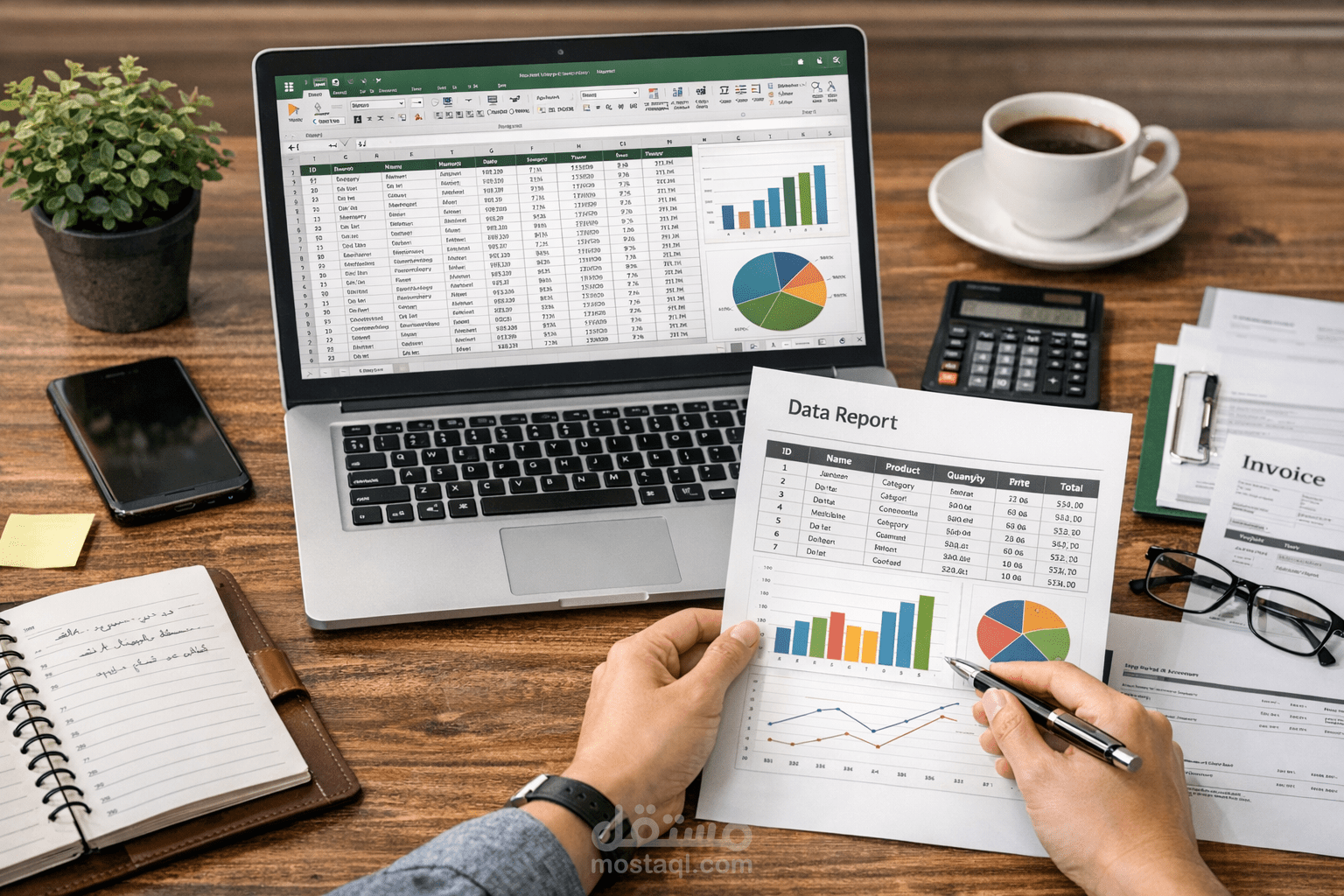 مشروع إدخال وتنظيم بيانات احترافي باستخدام Excel