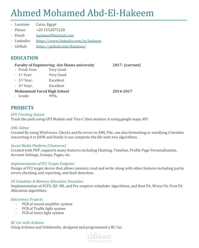 professional cv
