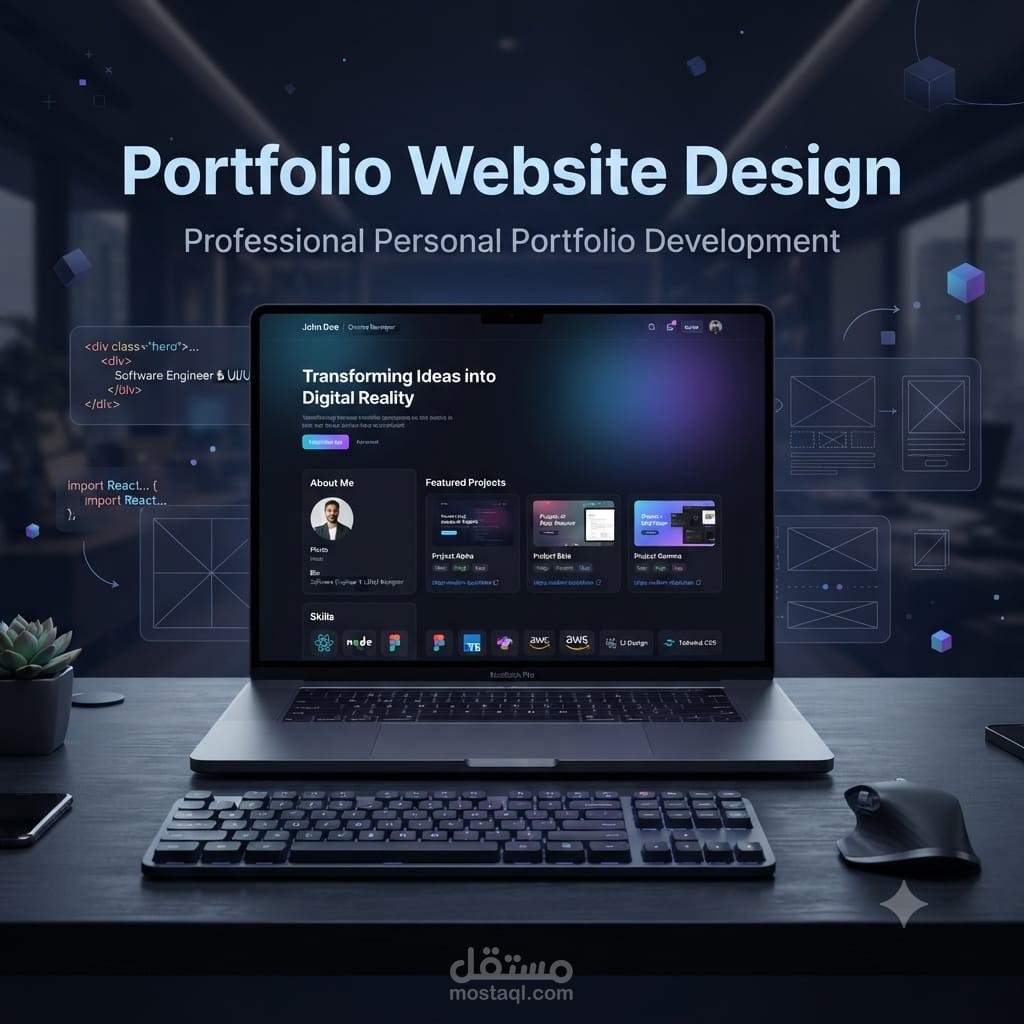 سأقوم بتصميم وتطوير بورتفوليو احترافي (Portfolio Website) يعرض أعمالك بطريقة مميزة