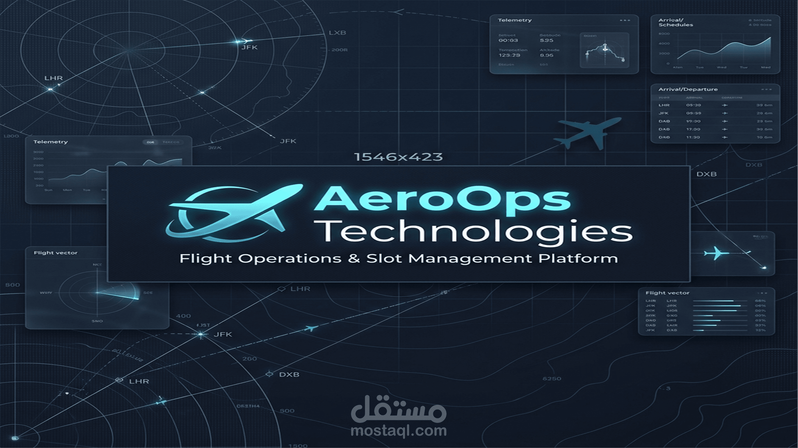 منصة ولوحة تحكم متقدمة لإدارة البيانات اللحظية والعمليات (AeroOps) لعمليات الطيران