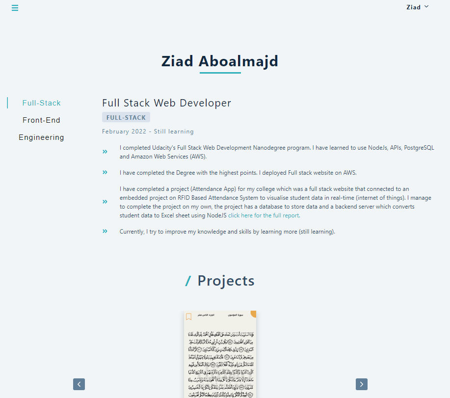 Full stack portfolio