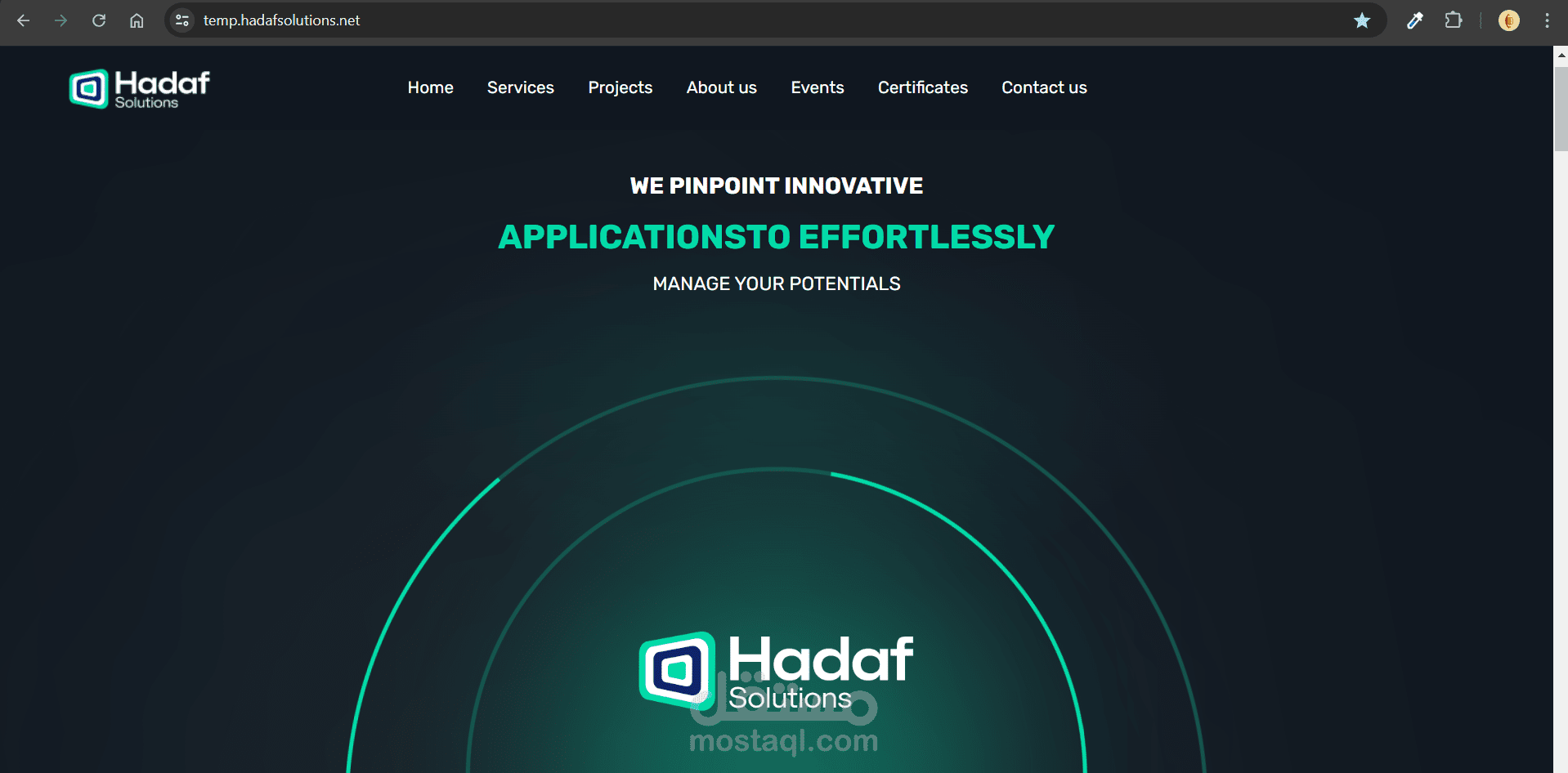 Hadaf solutions website