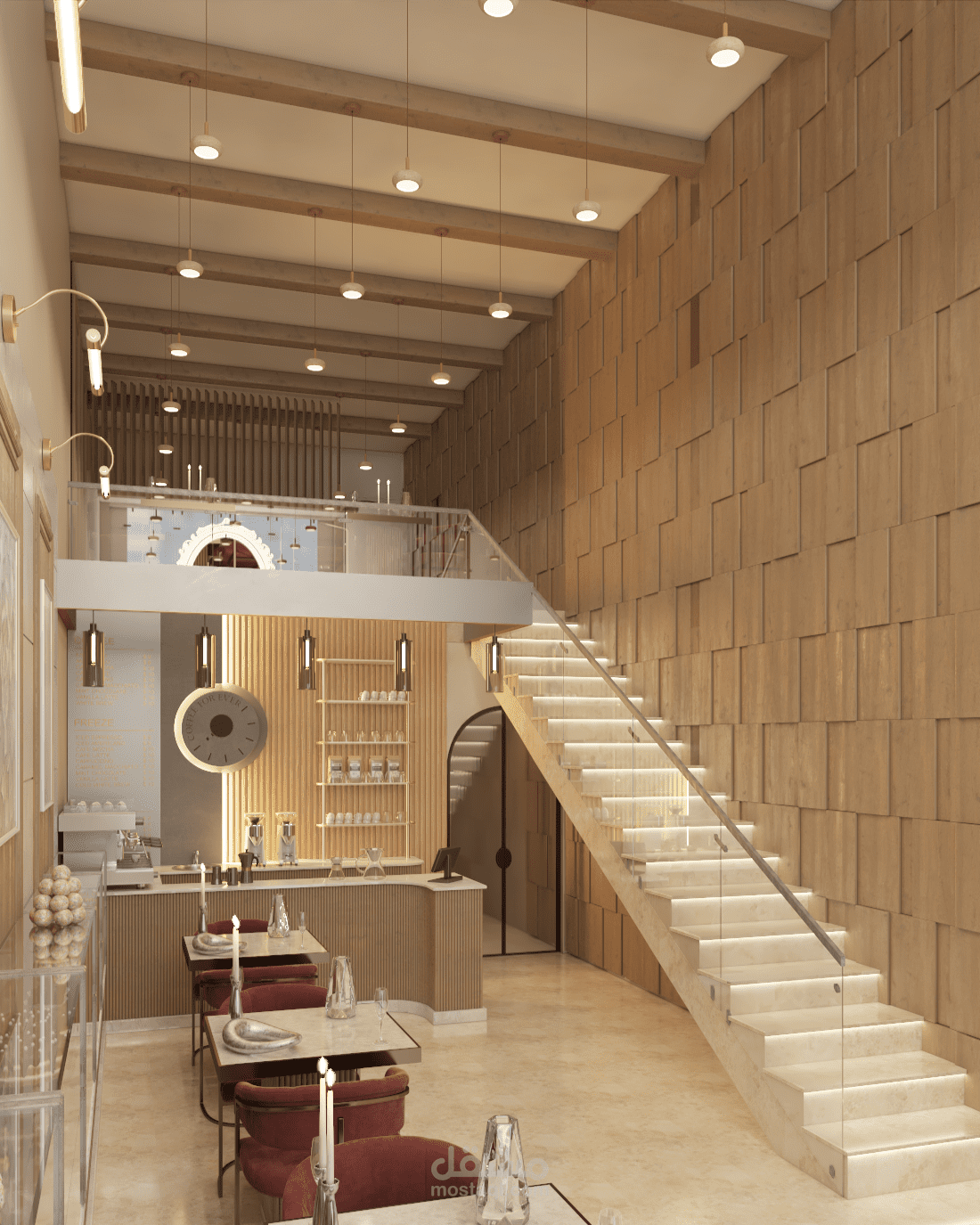 محل كيك في السعودية مكون من طابقين