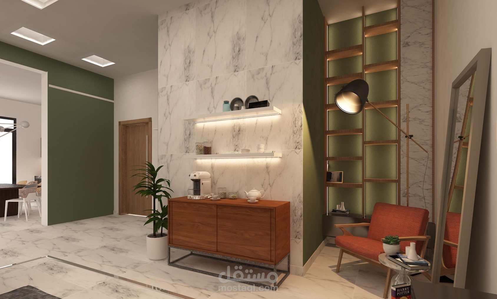 تصميم داخلي لشقه