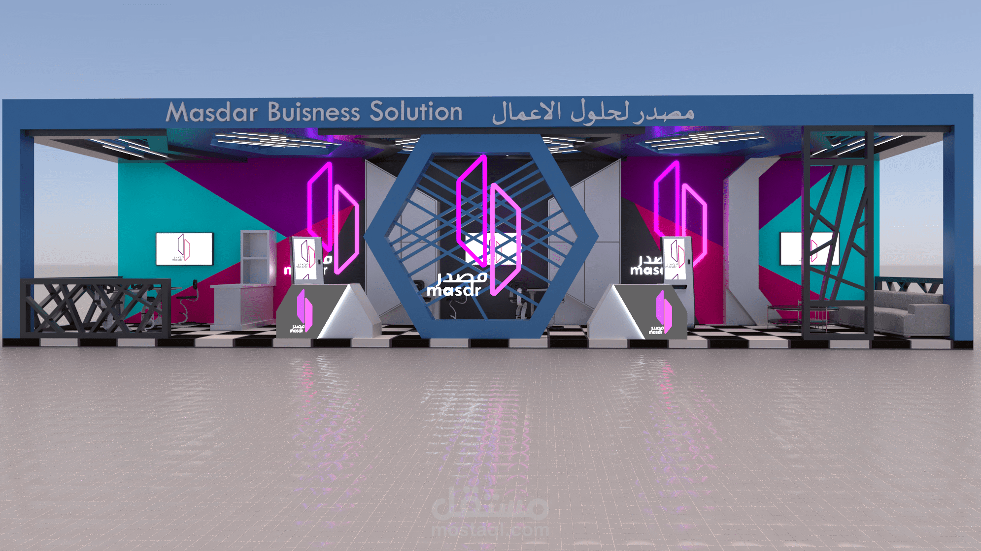 تصميم معرض في مدينة ابو ظبي