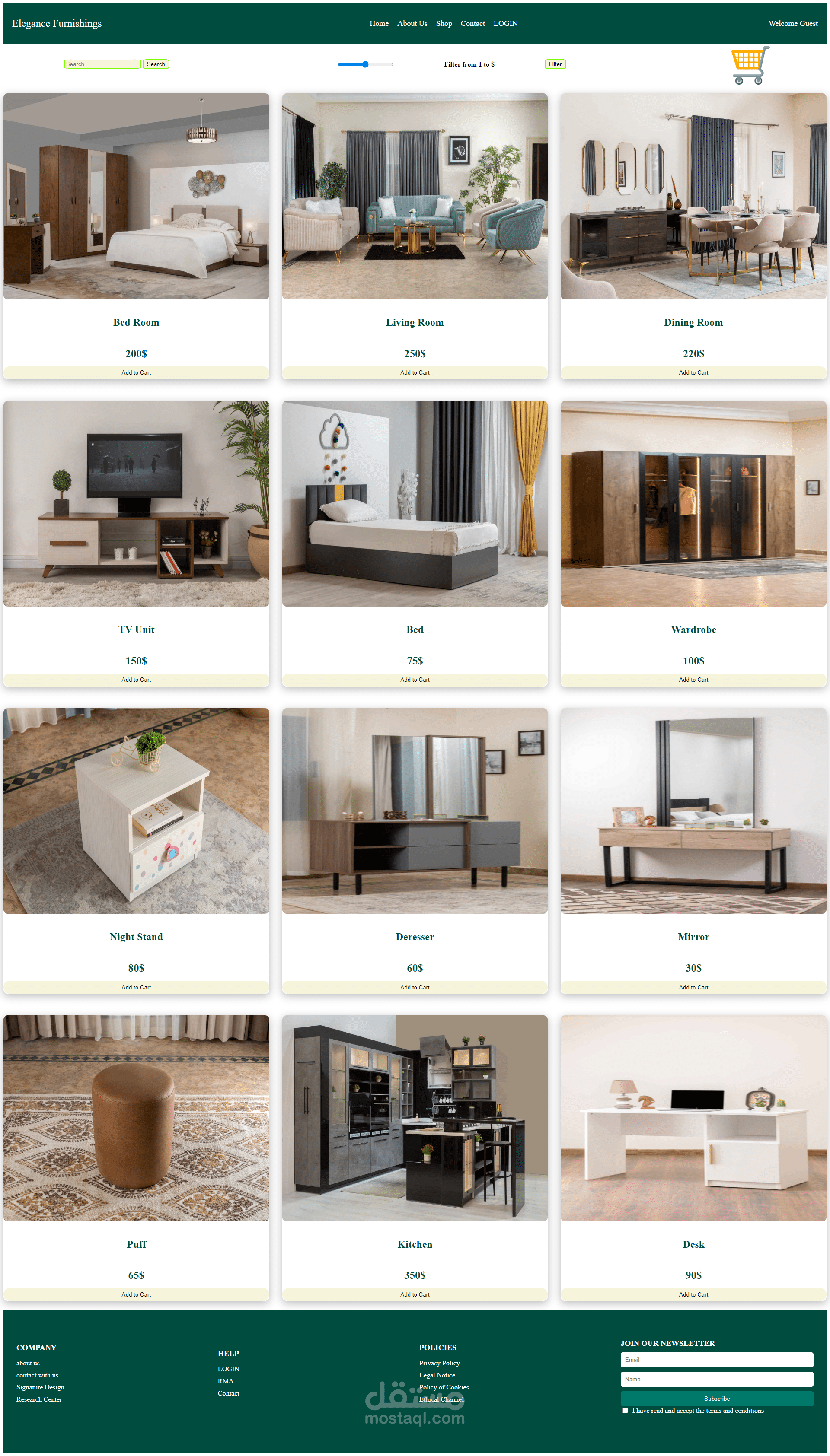 تطوير واجهة مستخدم أمامية احترافية و جذابة لموقع ويب باستخدام تقنيات HTML، CSS، وJavaScript.