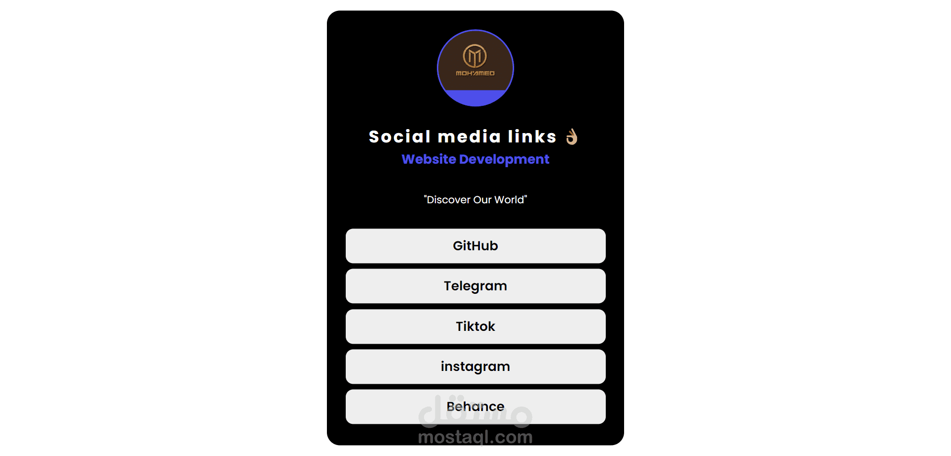 Social media links with html ,css,javascript