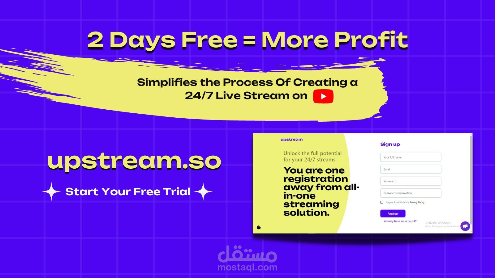 Upstream YouTube service